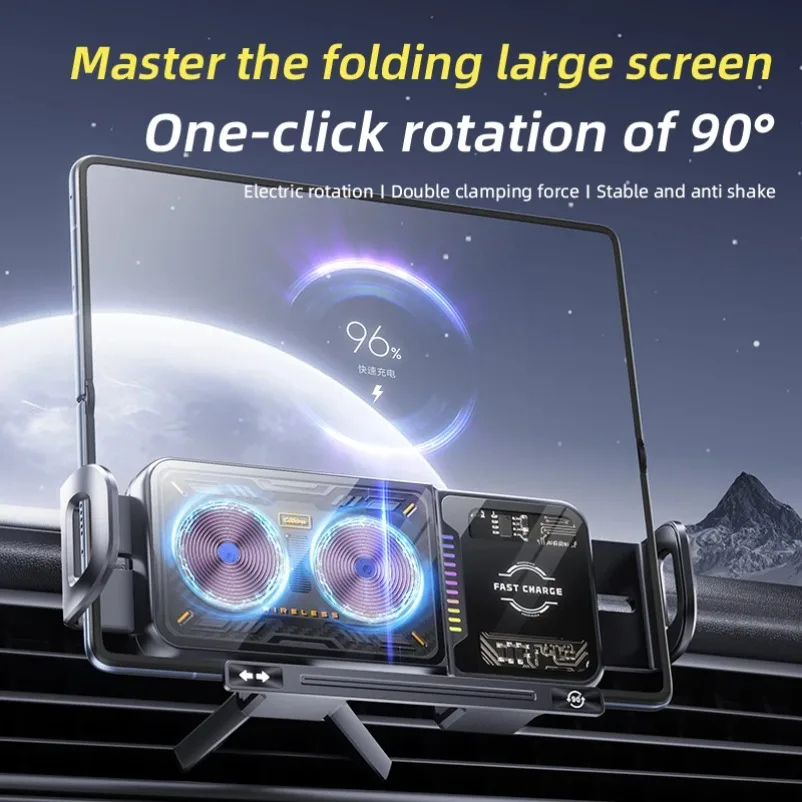 Samsung Fold Car Air Vent Wireless Charger Phone Holder Stand Fast Charging
