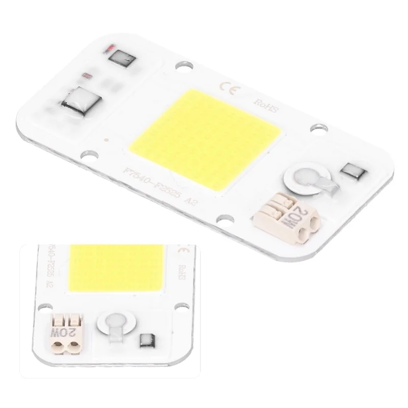 20W/30W/50W 220V LED COB 칩 램프 패널 용접이 필요 없는 백색 따뜻한 빛 풀 스펙트럼(백색광 20W)