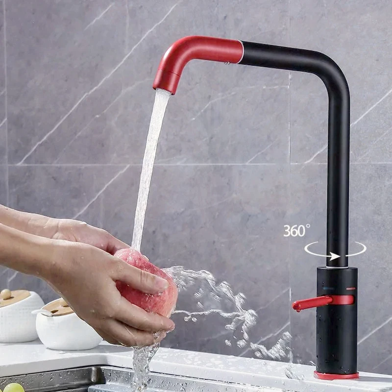 

Новый латунный Смеситель для ванной комнаты с поворотом на 360 градусов, кухонный кран, поворотный носик с креплением на раковину, смеситель для холодной и горячей воды, кран