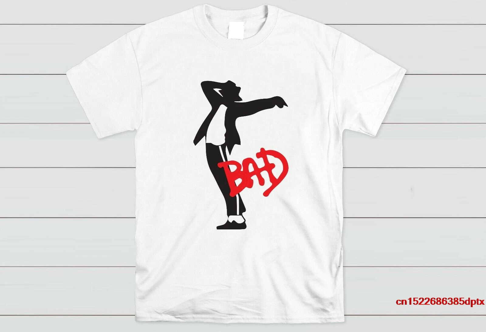 

Bad T Shirt - Michael Jackson, Thriller, 1980, King of Pop man's t-shirt tee