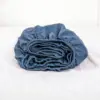 Simple&Opulence 1Pc Linen Cotton Fitted Sheet 14 Inch Deep Pocket Mattress Cover Natural Flax Breathable Bedding Set Bedsheet 2