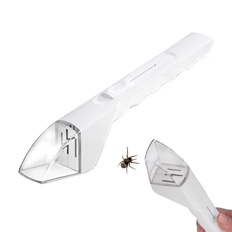 Long Spider Catcher Wasp Trap and Magnifier Contactless Fly Grabber Long Handle Children's Nature Toy for Spider Ant Wasp Beetle