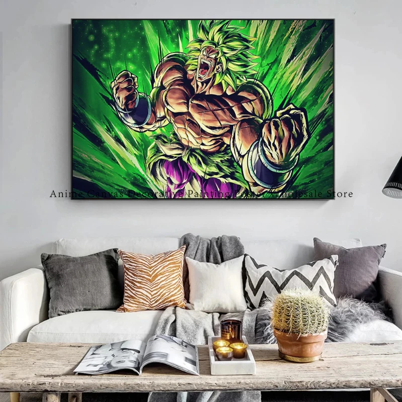 

Bandai Anime Vintage Poster HD Canvas Painting Dragon Ball Super Saiya Vegeta IV Son Goku Wall Art Prints Picture for Home Decor