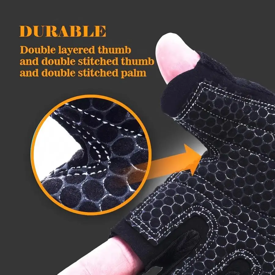 Ventilated Gym Workout Gloves with Wrist Support and Full Palm Protection