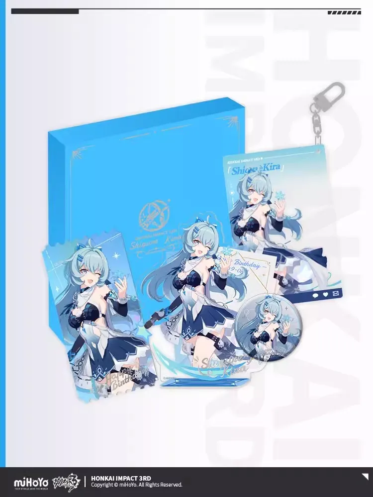 

Pre Sale miHoYo Official Honkai Impact 3 ShiYuQiLuo 2023 Birthday Commemorative Gift Box TangLuXingShuang Badge LiPai Pendant