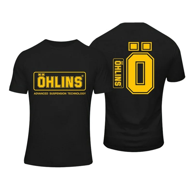 Short Sleeve T Shirt Men Ohlins Shock Suspension Car Motorcycle Sport Racing T Shirt Summer Casual Oversized Short sleeve T-shirts