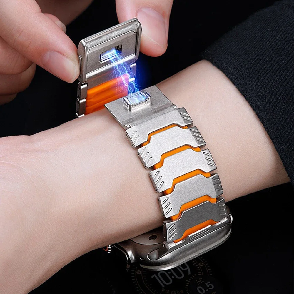Luxury Titanium & Silicone Magnetic Band
