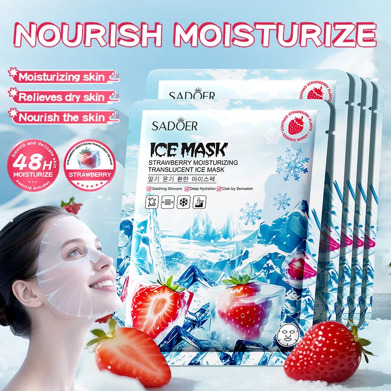 5pcs SADOER Fruits Ice Face Mask Moisturizing Whitening Anti-Aging Anti Wrinkles Facial Masks Korean Skin Care Cosmetics