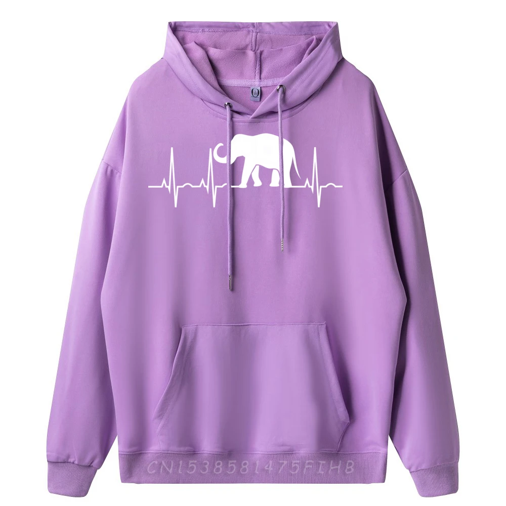Elephant Gifts Elephant Lover Heartbeat Normal long Sleeve Sweatshirt Labor Day O Neck Male Hoodies Normal Hoodies Latest Elephant Gifts Elephant Lover Heartbeat Design qianzi