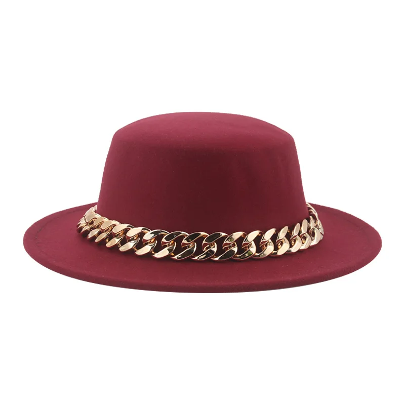 Hats for Women Fedoras Winter Hat Felted Accessories Women's Hat Chian Flat Top Luxury Men Caps Wedding Decorate Chapeau Femme mens fedora Fedoras