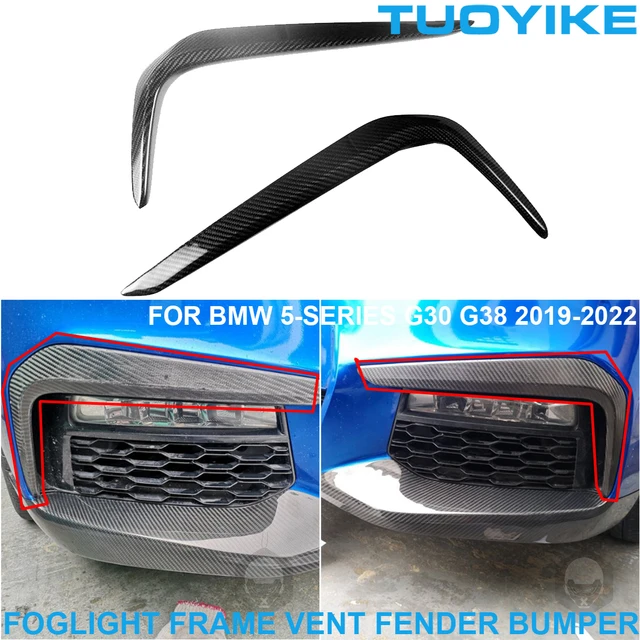 Für BMW 5 Series sport G30 530liM 2018-2022 ABS carbon faser/Silber Auto  Front Nebel Licht Lampe abdeckung trim aufkleber Auto Zubehör - AliExpress