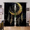 2Pcs Boho Moon Curtain Celestial Star Galaxy Starry Sky Tarot Dreamcatcher Curtains Suitable For Bedroom Living Room Dining Room 5