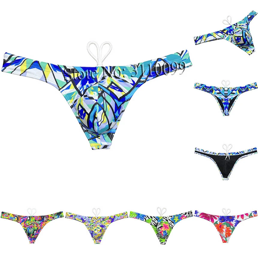 Men's Ice Silk Lining Swim Bikin Surfing Trunksi Swimwear Underwear