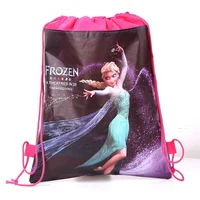 Anime Frozen Princess Nonwoven Drawstring Bag Elsa Anna Party Decorations Gift Bag Kid Birthday Party Baby Shower Supplies Gift 4