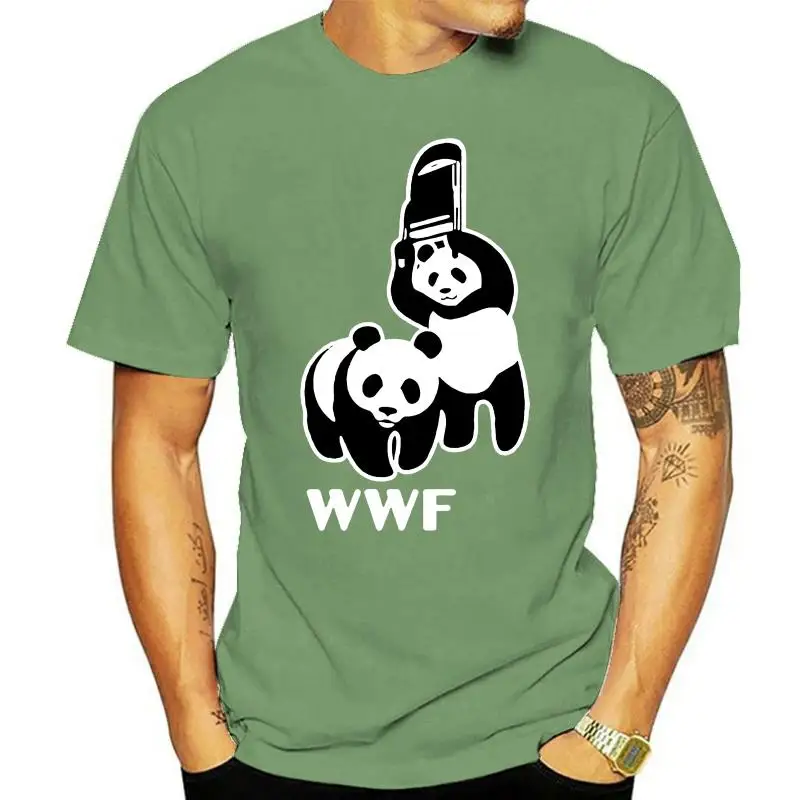 Men Cool Short Sleeve T Shirt Wwf Panda 