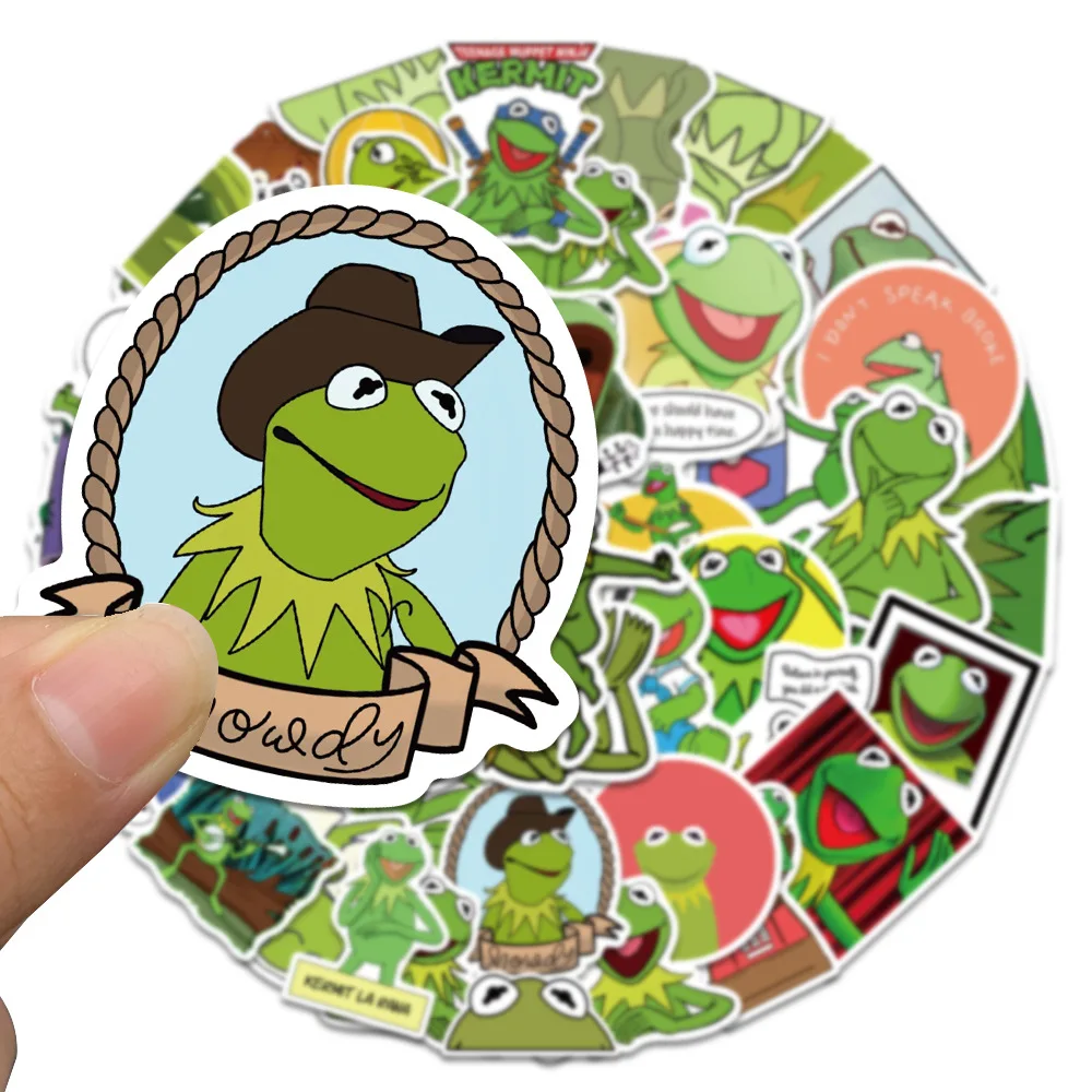 Frog Muppet Cartoon DIY Graffiti Stickers 50Pcs keyboard stickers 3d stickers 3d wall stickers kraft paper stickers cartoon nail stickers anime motion stickers bank card stickers googly eyes stickers