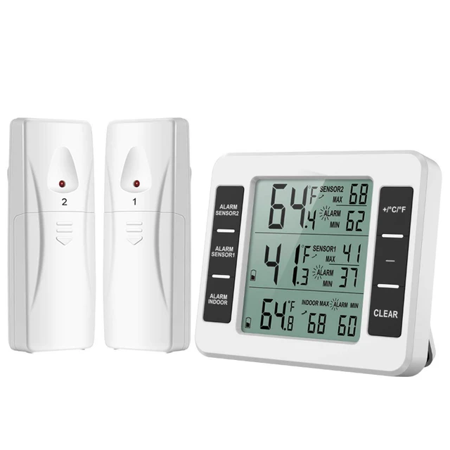 Thermometers Refrigerators Freezers  Refrigerator Digital Thermometer -  2pcs - Aliexpress