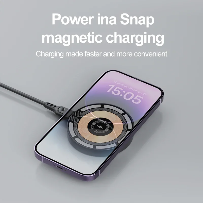 30W Wireless Charger For iPhone 15 14 13 12 Pro Max Fast Charging Pad Ultra Thin Holder Stand