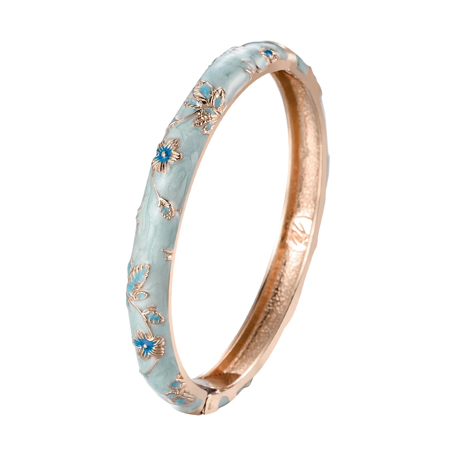 Elegant Blue Enamel Cloisonne Bracelet – Perfect Gift