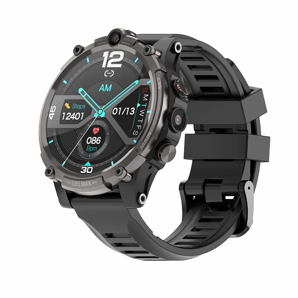 

4G SIM Card Man Watch Men Smartwatch V20 Women Android 8.1 Wrist Wifi Dual Camera Full Touch Screen LTE Support Google Play GPS