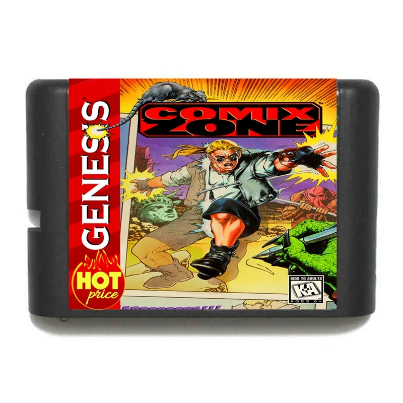 Nuovo Arrivo Comix Zone 16Bit Md Game Card Per Sega Mega Drive Per Genesis