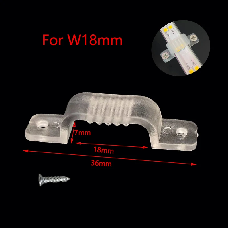 ตัวเลือกสินค้า LED เทป Fix คลิปสกรู RGB Neon Led Connector Fix ผู้ถือคลิป Fixing 2835 5050 COB Strip Light หัวเข็มขัดพลาสติกอุปกรณ์เสริม