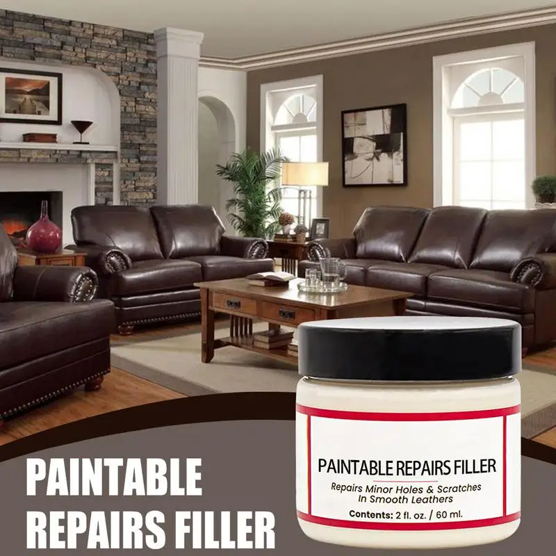 Leather Filling Paste Natural Leather Filler Repair Compound Repair Filler Paste Holes For Tears Crack Burns