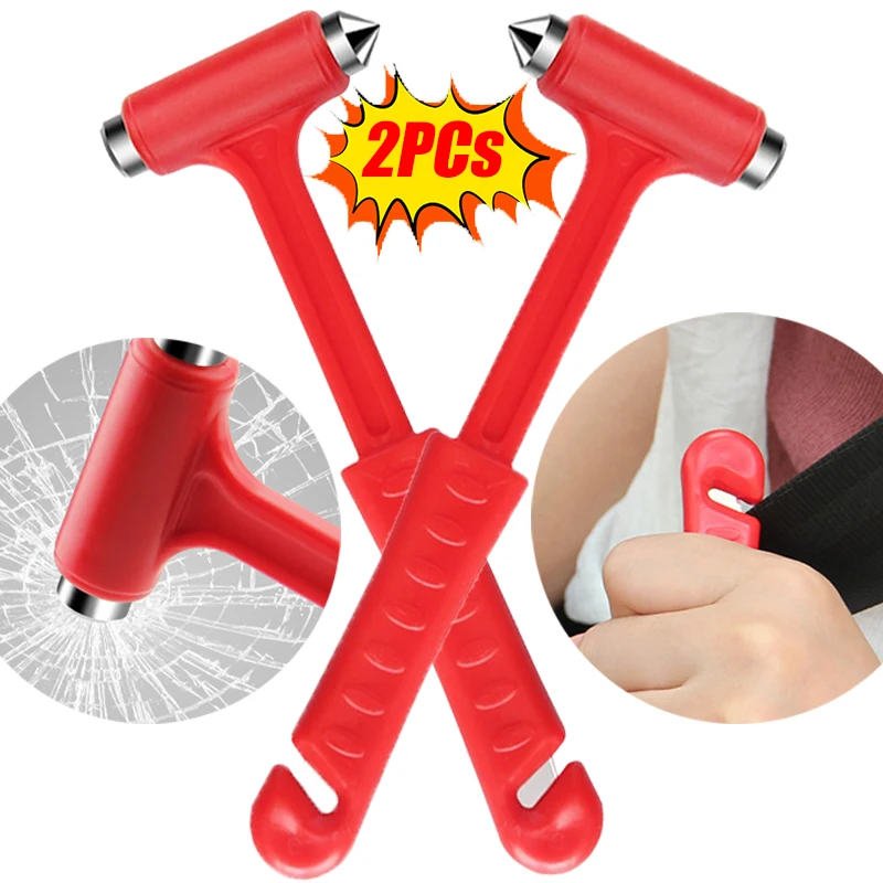 Safety Hammer Two-in-One Emergency Car Safety Hammers Seat Belt Cutter Window Breaking Hammer Portable Car Emergent Rescue Escape Tools