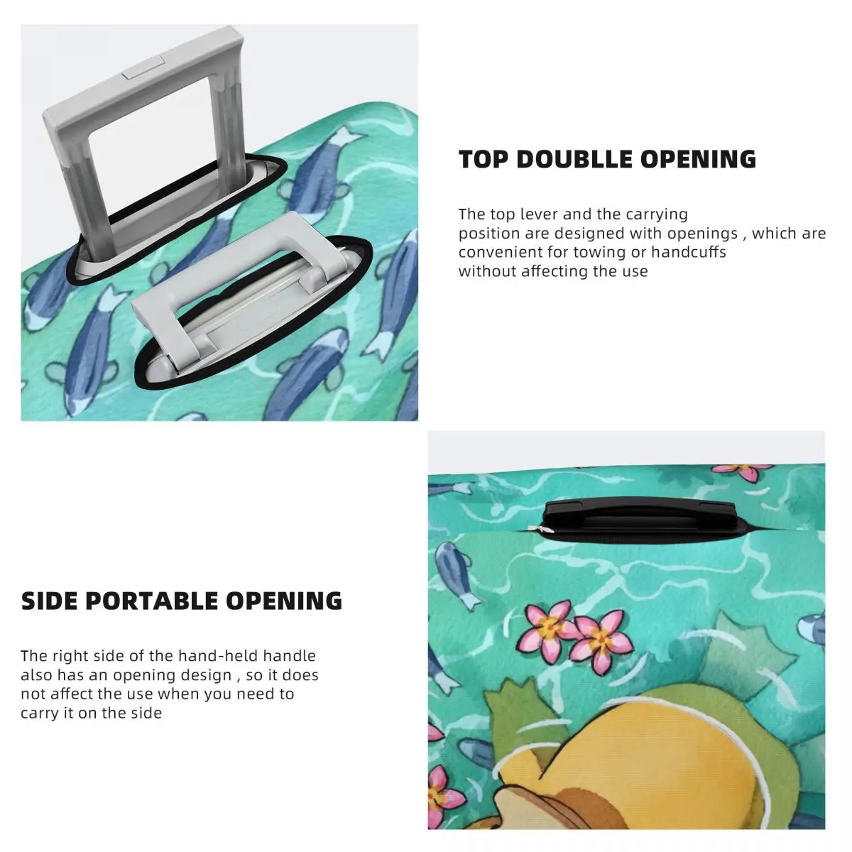 Game Pokemon Psyduck Printed Suitcase Cover Vacation Business Useful Luggage Supplies Protection 4
