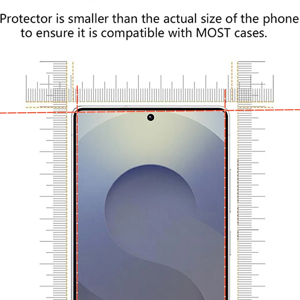 5PCS Full Cover Tempered Glass Screen Protector with Fingerprint Unlock