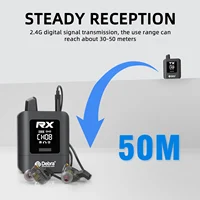 Debra New 2.4G Stereo UHF IEM Wireless In-Ear Monitor System Audio-Mini for Music Audio Monitoring Live Broadcast 2
