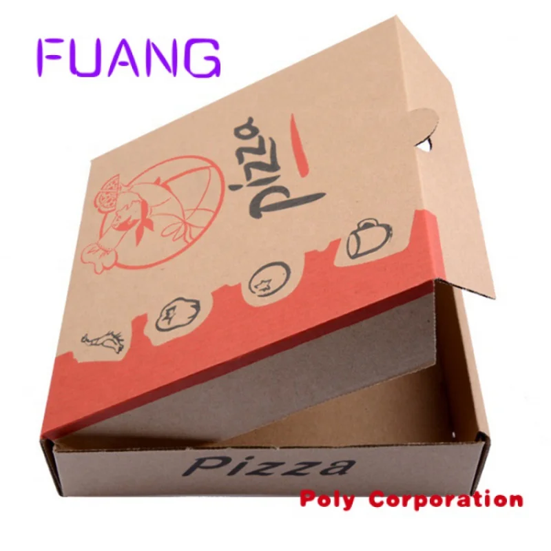 Custom Design Food Box Corrugated Paper Brown Pizza Box - China