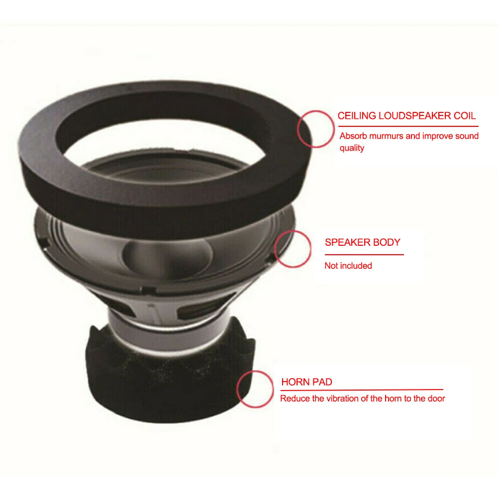 4pcs Automotive Sound Deadener Insulation Ring Universal 6.5
