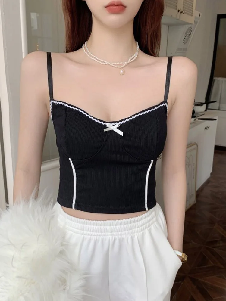 

Women Purple Knitted Crop Tops Straps Sexy Camis Tops Women Cute Crop Tops For Summer Y2K Tops For Women 2023 Summer