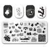 Nails Art Stamp MouTeen052 Terror Gothic Symbol Moon Nail Stamping Plates Manicure Set For Nail Art Stamper 5