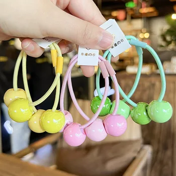2pcs/lot Baby Girls Cute Cartoon Ball Hair Bands Children Lovely Scrunchies Rubber Bands Kid Hair Accessories