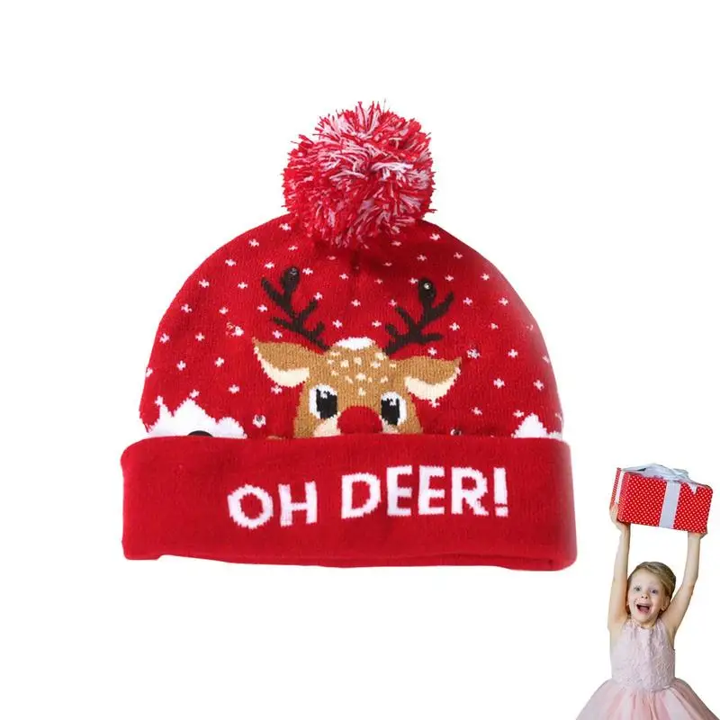 

Женская рождественская шляпа, женская зимняя шляпа со светодиодной подсветкой, создайте Рождественское настроение, комфортное прикосновение