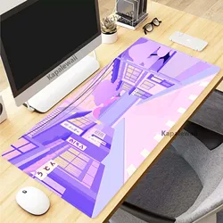 Colorful Cat Pink Kawaii XXL Gaming Mouse Pad with Locked Edges - 600x300x2mm (LY008777 (20))