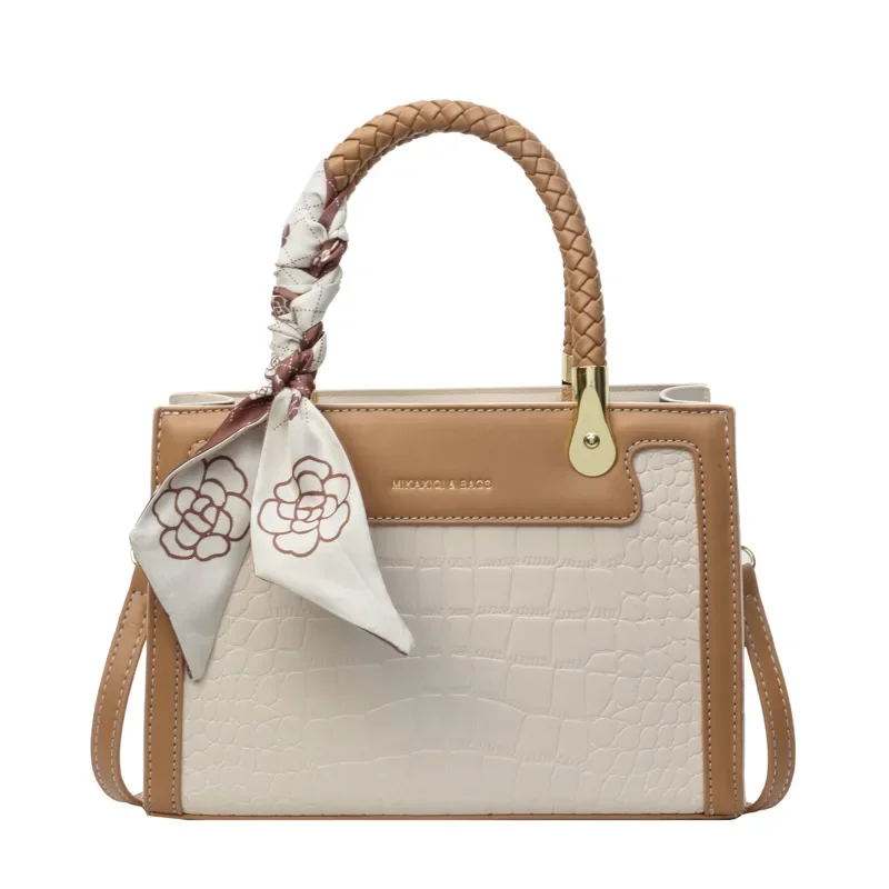 High Sense Niche Crocodile Pattern Women 2024 New Popular All-Matching Messenger Fashion Handbag Tote Bag