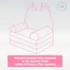 Chair to Kids Sofa Bed - Soft Sherpa Flip-Out Comfy Couch for Toddlers 6