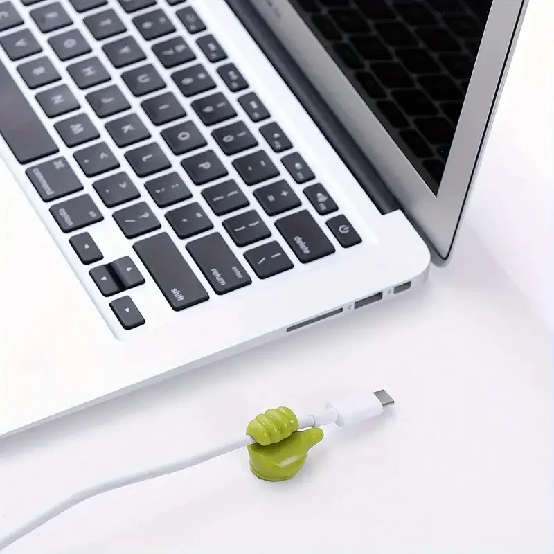 Thumb Hook Self Adhesive Wall Decoration Creative Silicone Key Hanger Hook Home Office Data Cable Clip Wire Desk Organizer 10Pcs key hanger hook