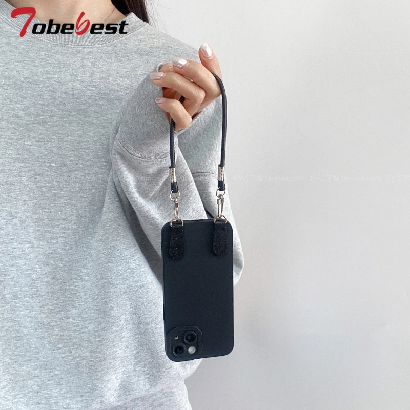 Versatile Crossbody Lanyard Handheld Wrist Strap Silicone Case