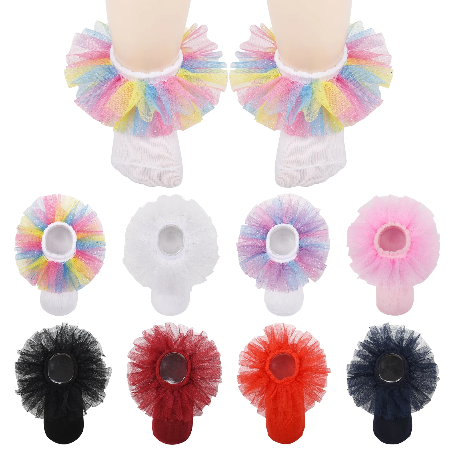 GirlsSocksLacePrincessSocksRufflePrincessDressLaceSocksFor