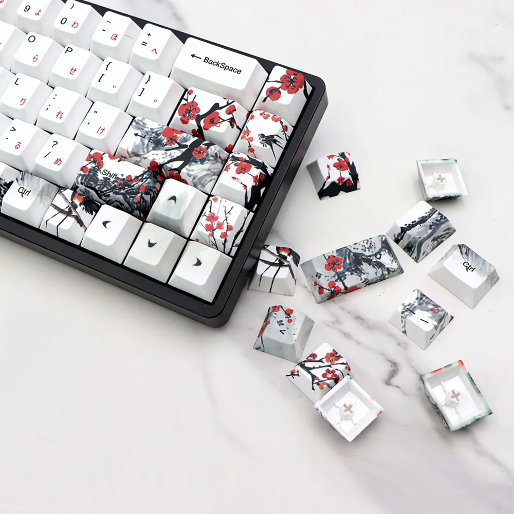 de ameixa oem perfil keycaps para 61