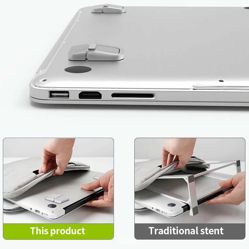 Laptop Stand Mini Legs Adjustable Folding Ultra-thin Portable Holder For Macbook Samsung Huawei Xiaomi ASUS HP Notebook