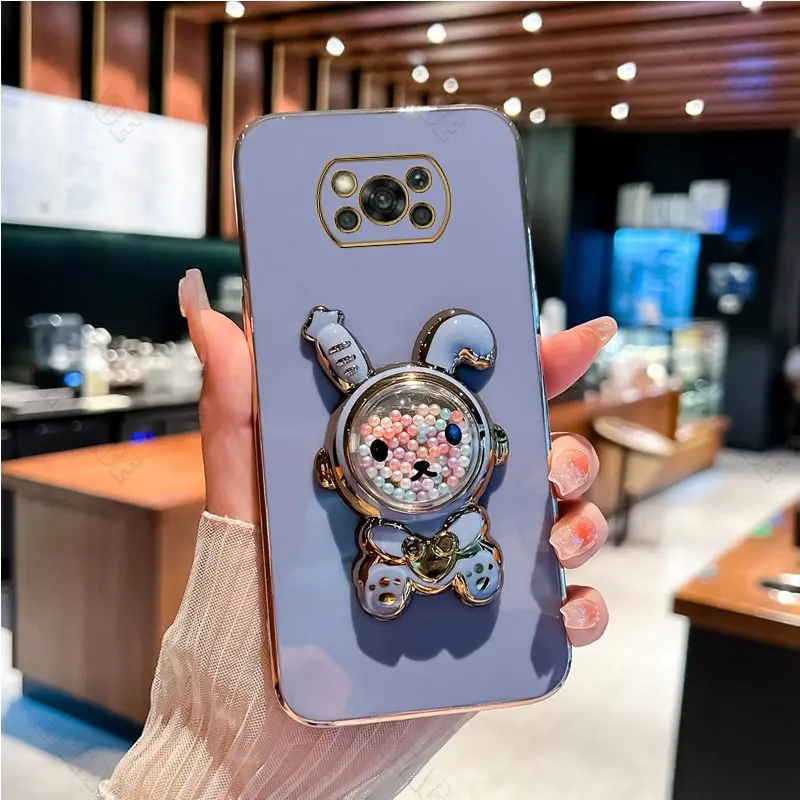 Chic Rabbit Plating Phone Holder Stand Cover