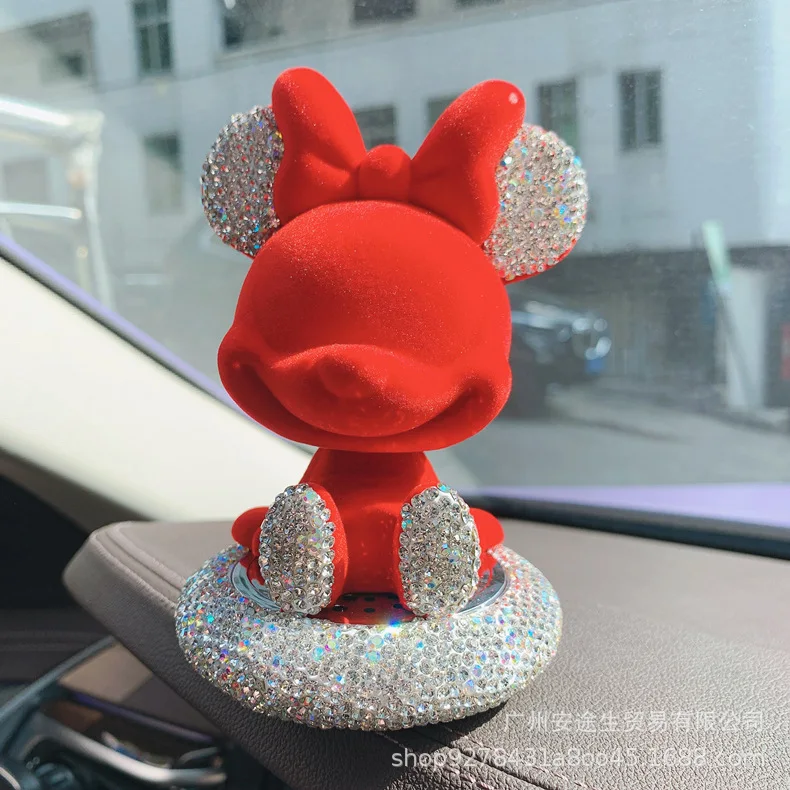 ديزني الكرتون أنيمي ميكي ميني ماوس سيارة زخرفة الم...