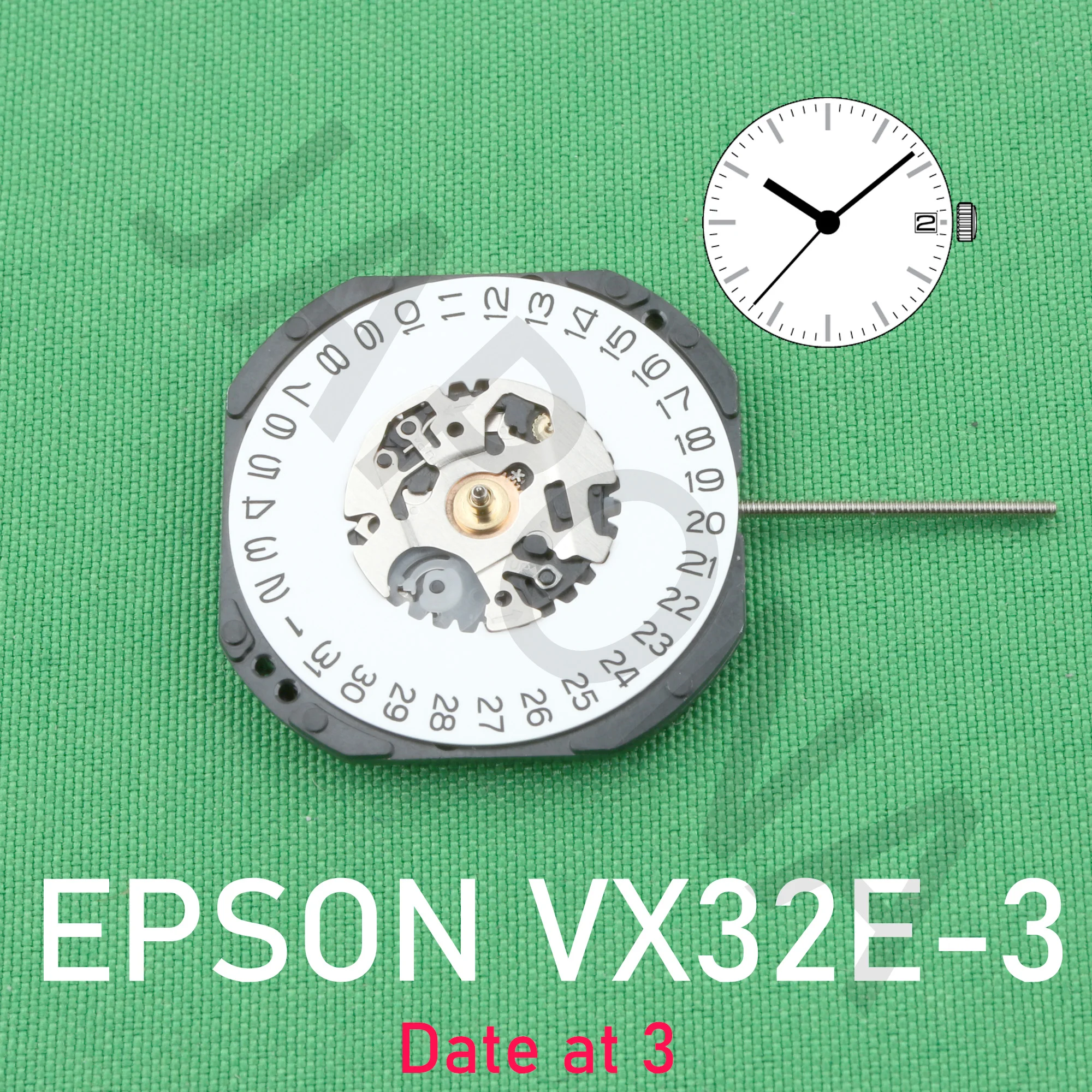 EPSON VX32 movement with date watch movement japan VX32E movementCalendar Date Metal quartz vx32e-3 Watch Movement Quartz Watch Movement Quartz Movement