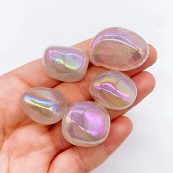 Aura Rose Quartz Palm Stone 3