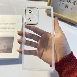 Transparent Soft Silicone TPU Case with Camera Protection and Bumper for POCO F4 (WHITE)